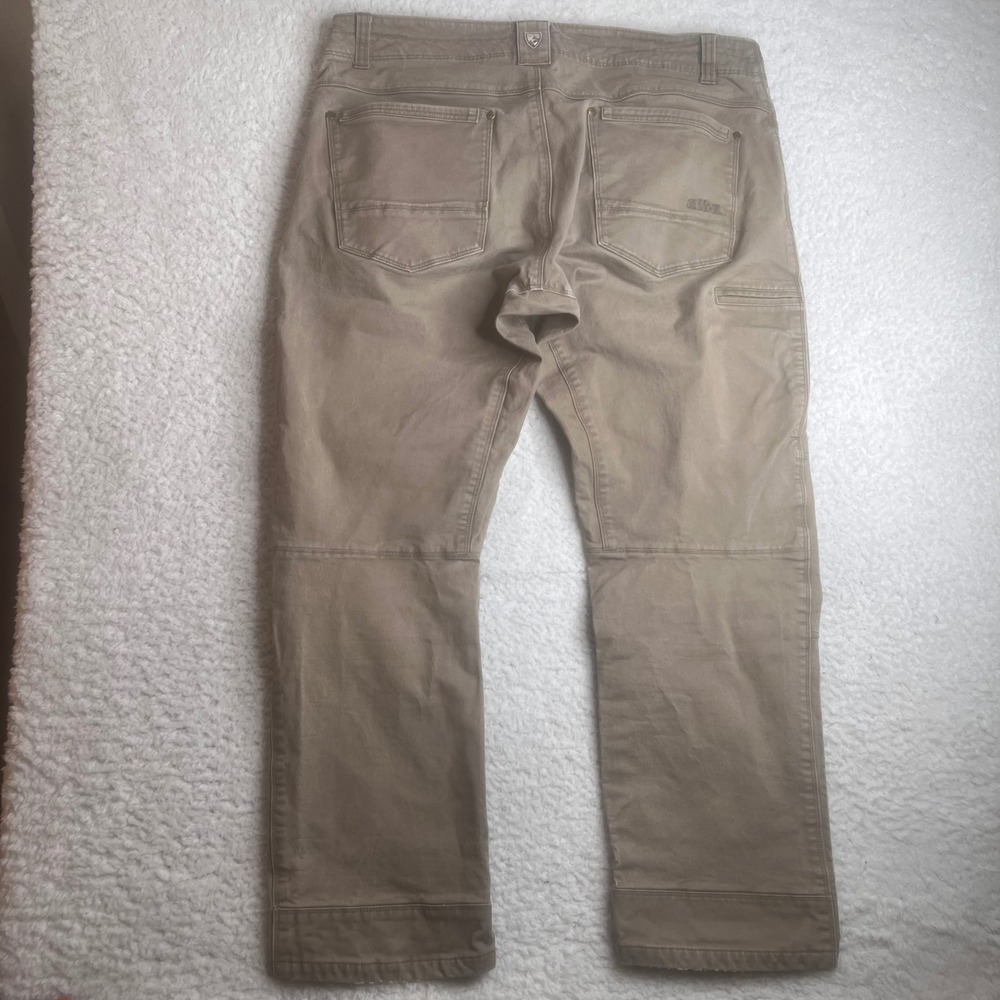Kuhl Rydr Mens 38x30 Khaki Brown Heavyweight Cotton Twill Work Hiking Pants